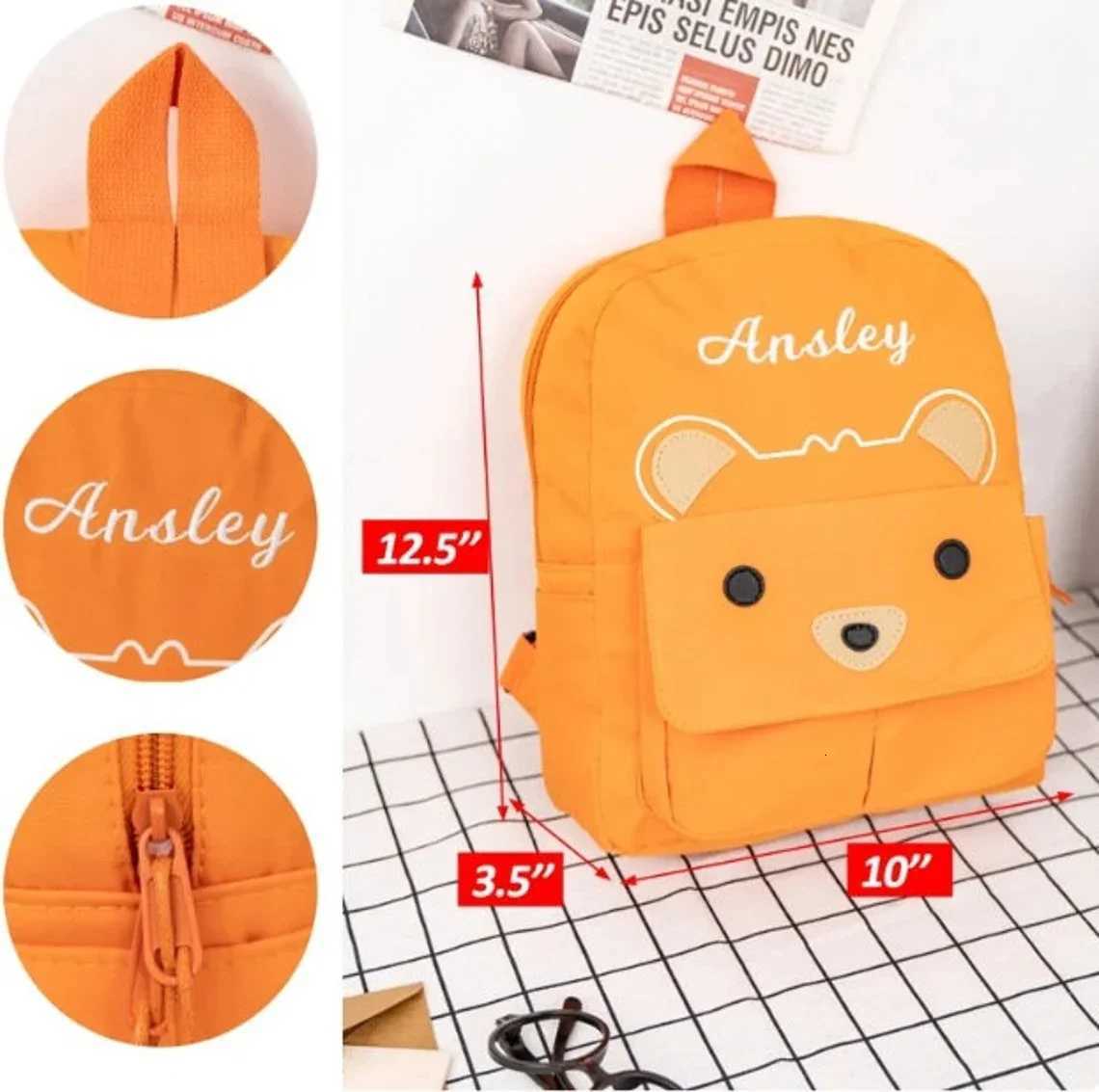 Embroidered Toddler Backpack Custom kids Backpack Personalized kids School Gift Personalized Backpack CustomW251113