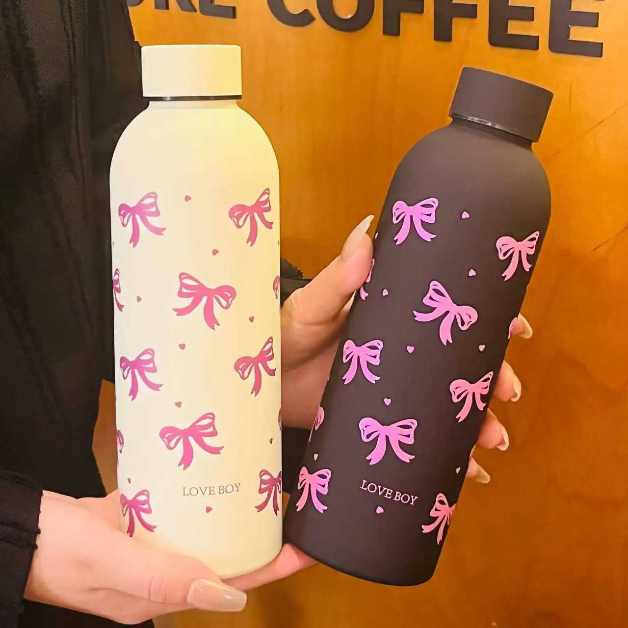 Cute Bowknot Cup Vacuum Stainless Steel Car Mug Insulated Water Bottle for Outdoor Sports School Drinking Bottle C251114