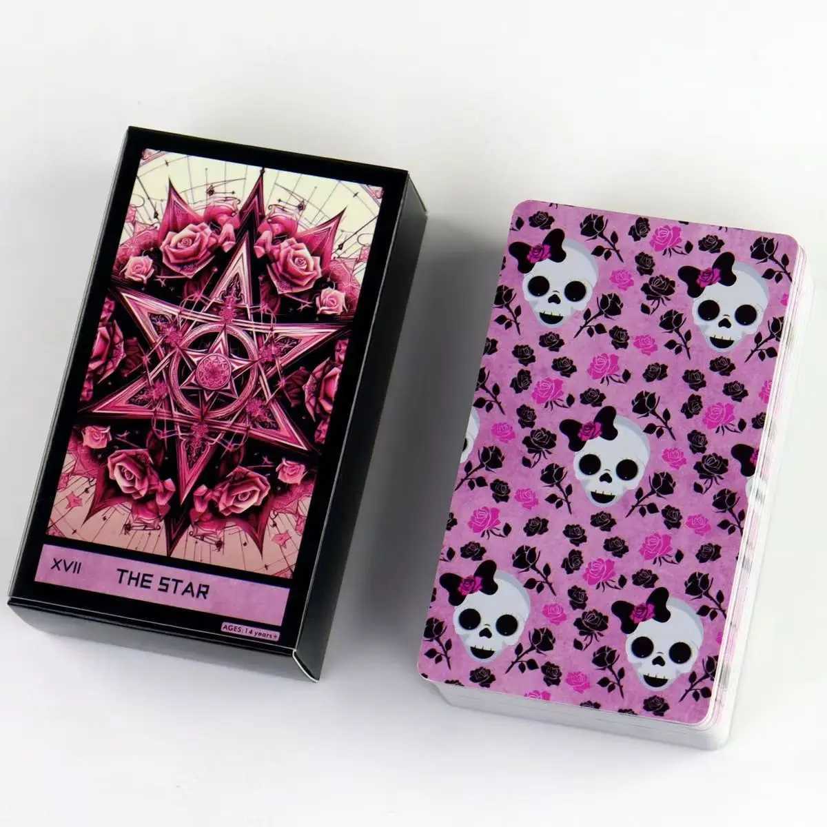 Pink Gothic Themed 1036cm Tarot Cards 78 Pcs C251114