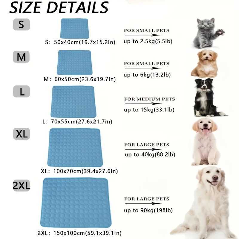 Dog cooling pad summer pet cooling bed king size bed suitable for small dogs pet accessories durable cat blanket sofa cat pad X250412