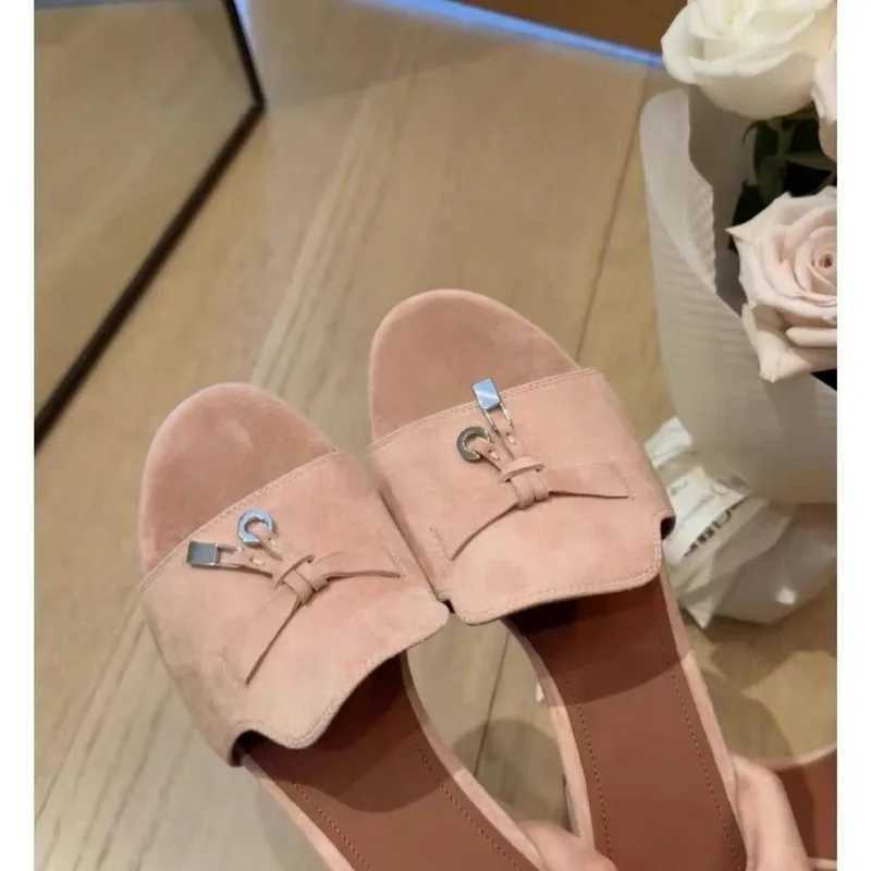 Hot selling summer shoes hot leather flat slide sandals designer brand anti slip flip up womens slippers W250414