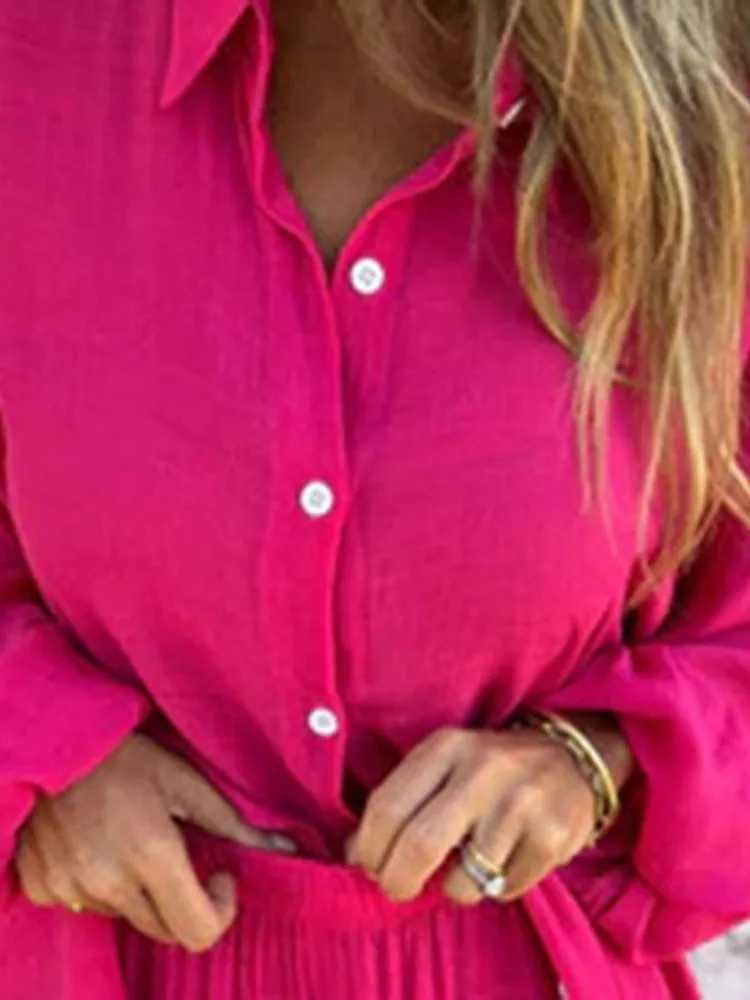 2025 new Ele womens 2-piece set fashionable loose black cardigan shorts set two-piece set womens setXJ250414