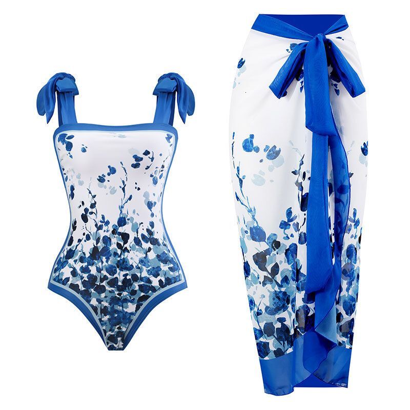 Women's Clothing Conservative One Piece Sexy Female Chiffon Skirt Swimsuit Suit