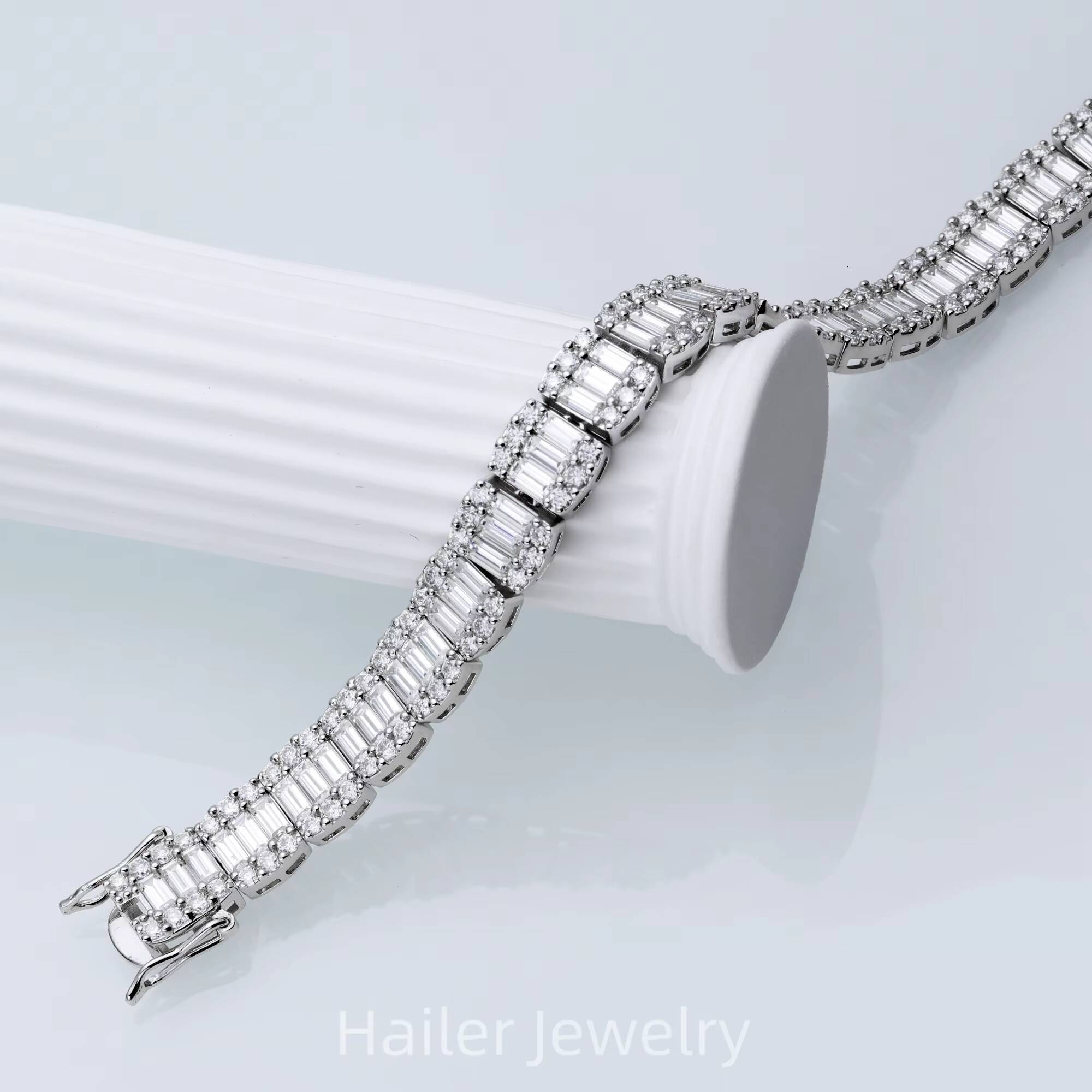 Hip Hop Cuban Jewelry for Men Iced Out Silver 925 Bracelets Men Moissanite Bracelet Men