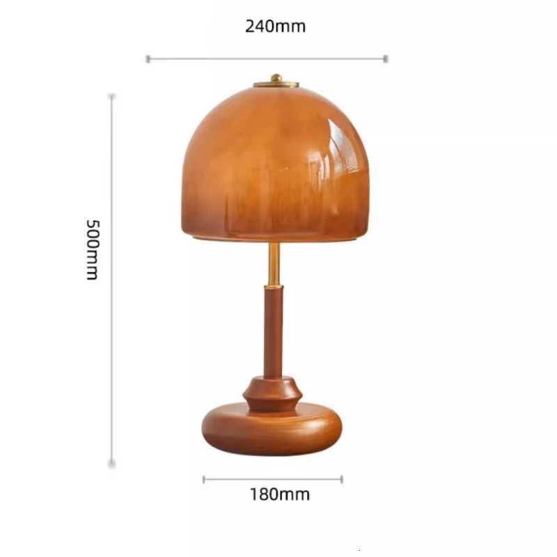 Modern Popular Antique Style Glass Desk Lamp Light Luxury High End Feeling Bedside Living Room Retro Desk Lamp M251114