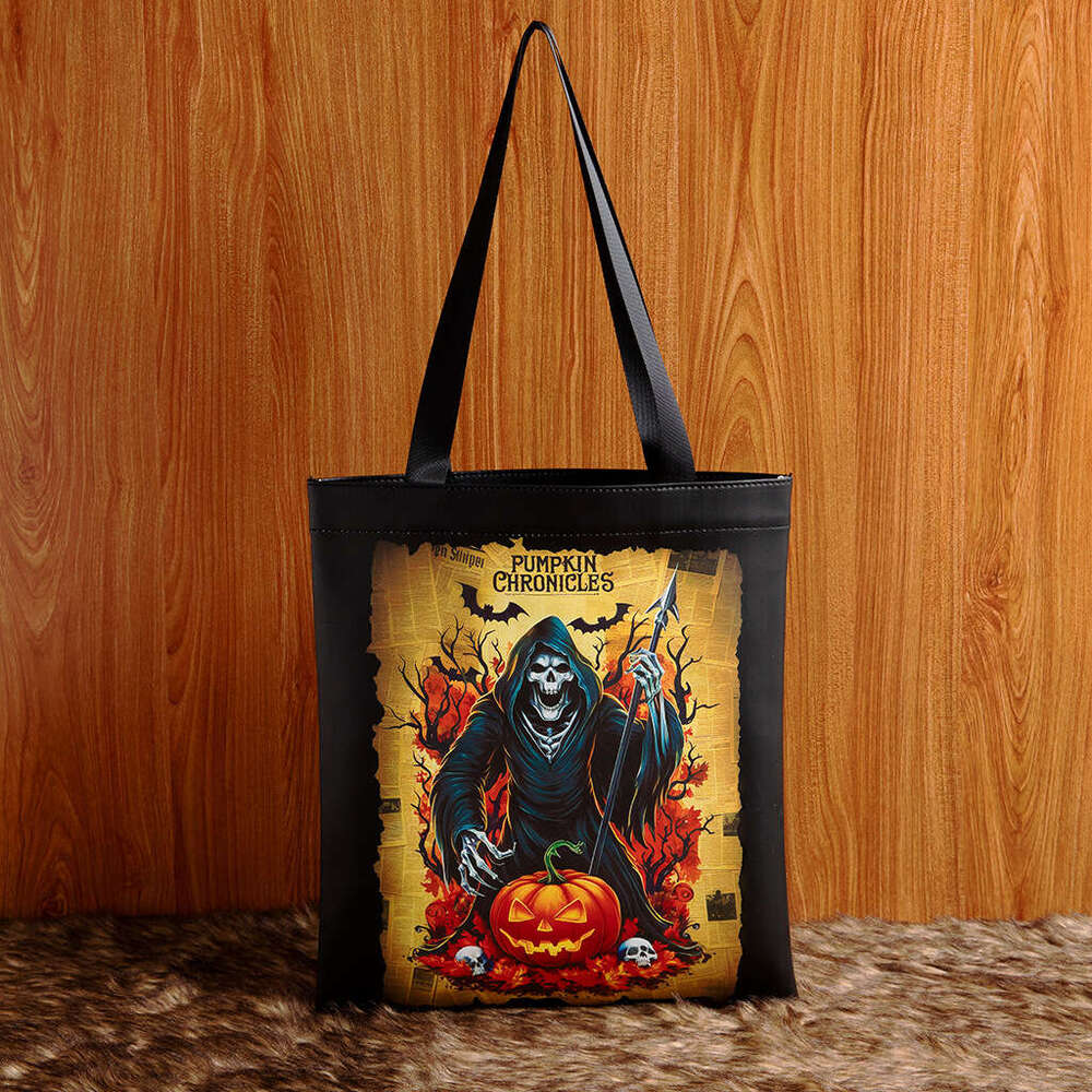 designer bag 2025 New Women's Halloween Color Contrasting Personalized Printed Underarm Bag Style