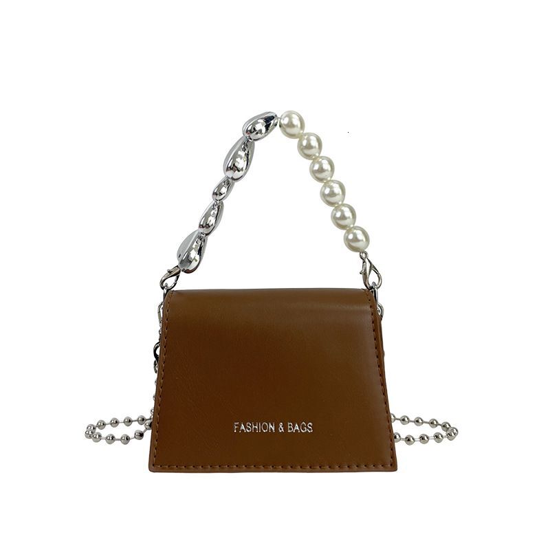 New Popular Fragrant Pearl Handbag Women's Single Shoulder Crossbody Chain Small Square Bag