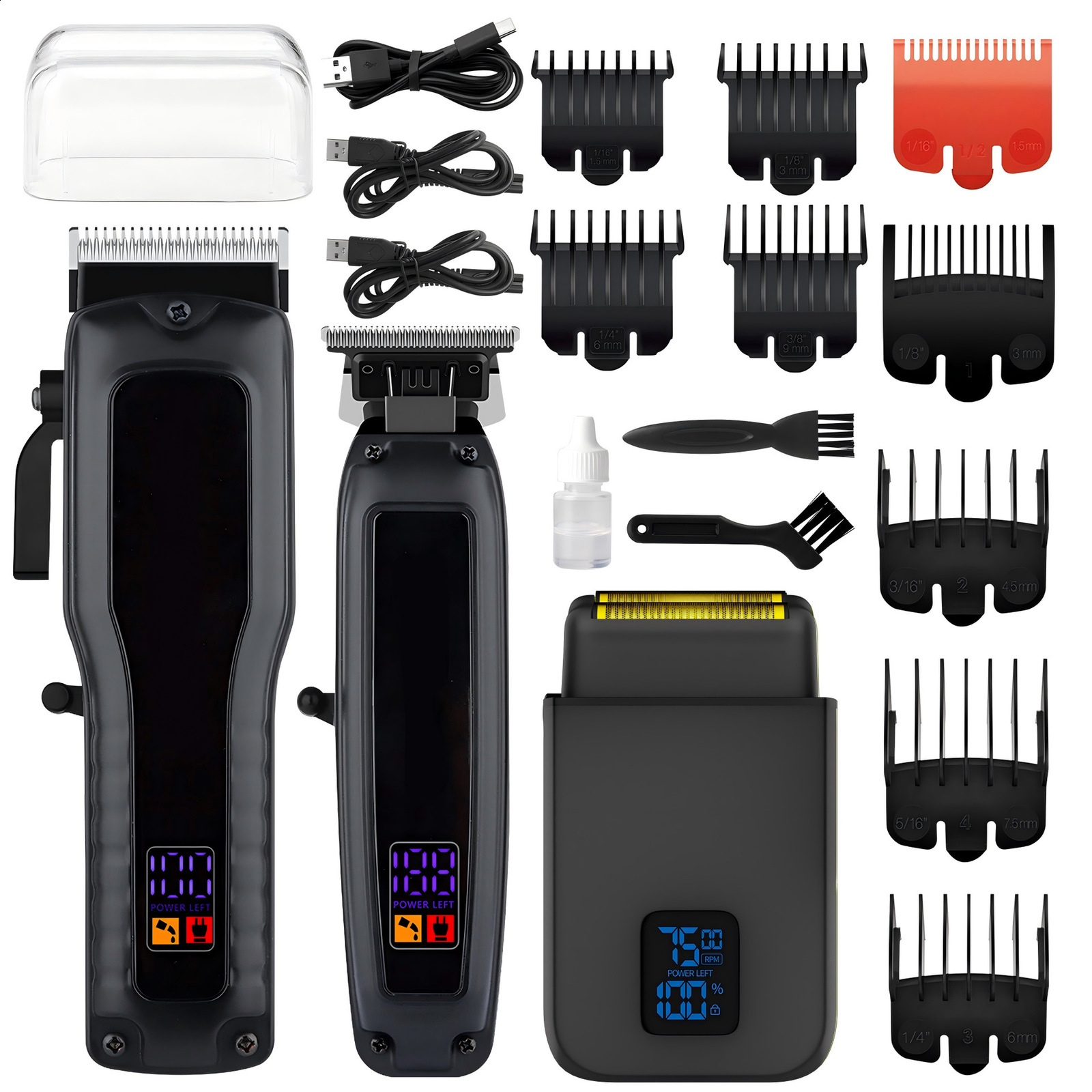 7500RPM Babymodel PRO Mens Professional Barber Shop Hair Salon Hair Clipper Trimmer Shaver Set Powerful Motor DLC Alloy Blade 250321