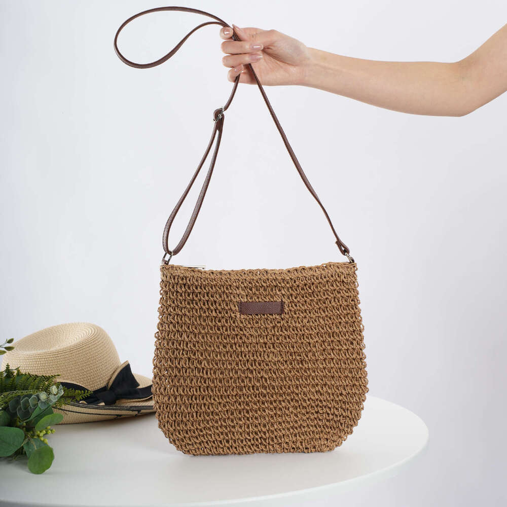 Handmade Beach Bag Handmade Straw Woven Casual Versatile Trendy And Minimalist Small Leather Brand Crossbody Bag Kq2