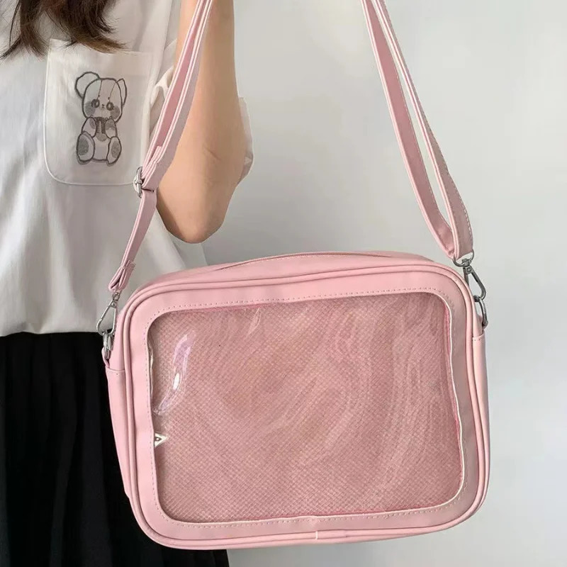 Comic Show Ita Bag Crossbody Shoulder Pu Cartoon Backpack Girl JK Uniform Bag Japanese Y2K Lolita Transparent Bag 250407