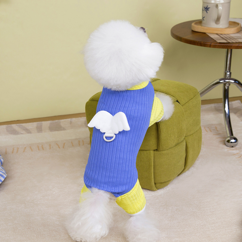 Dog Clothes Dog Pajamas PJs, Little Angel Wings Dog Clothes for Small Dogs Girl Cute Soft Puppy Clothes Elasticity Dog 4 Legged Clothing for Chihuahua