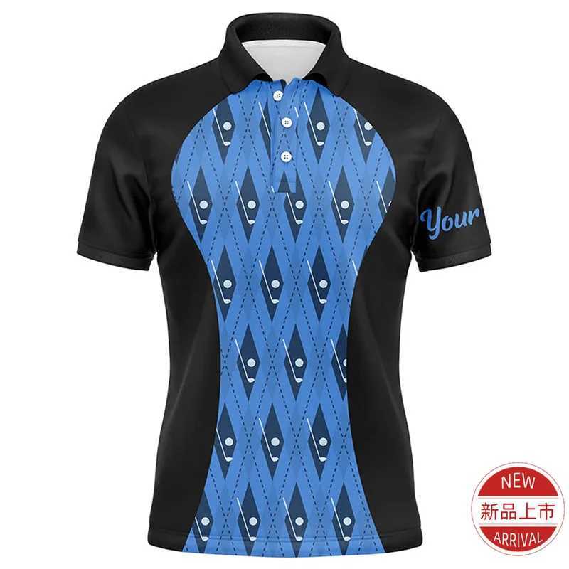 Harajuku 3D Printing Customized Name Sports Golf Polo Shirt Fitness Golf Enthusiast Graphic Polo Shirt Fashion Street Clothing Mens Clothing W250414