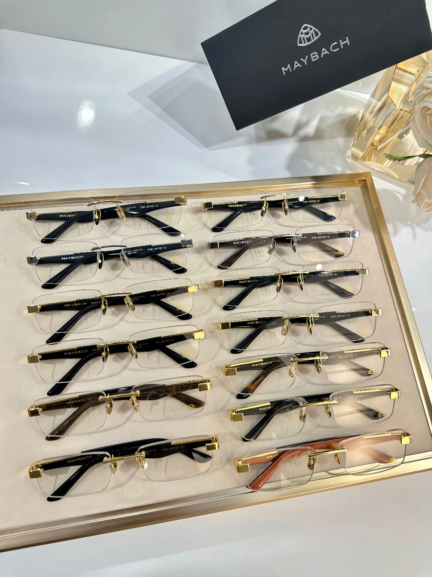 MAYBACH Luxurious Quality Designer Sunglasses for Men and Women Classic Goggle Beach Retro Lens Fashion Eyeglasses THE ARTIST III