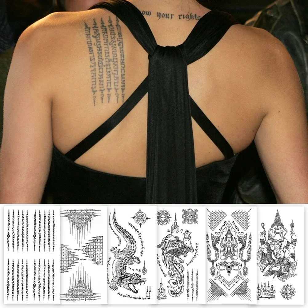Creative Buddha Tiger Beast Thailand Tattoo Stickers DIY Waterproof Temporary Tattoo Skin Paper Tattoo Mens StickersXJ25414