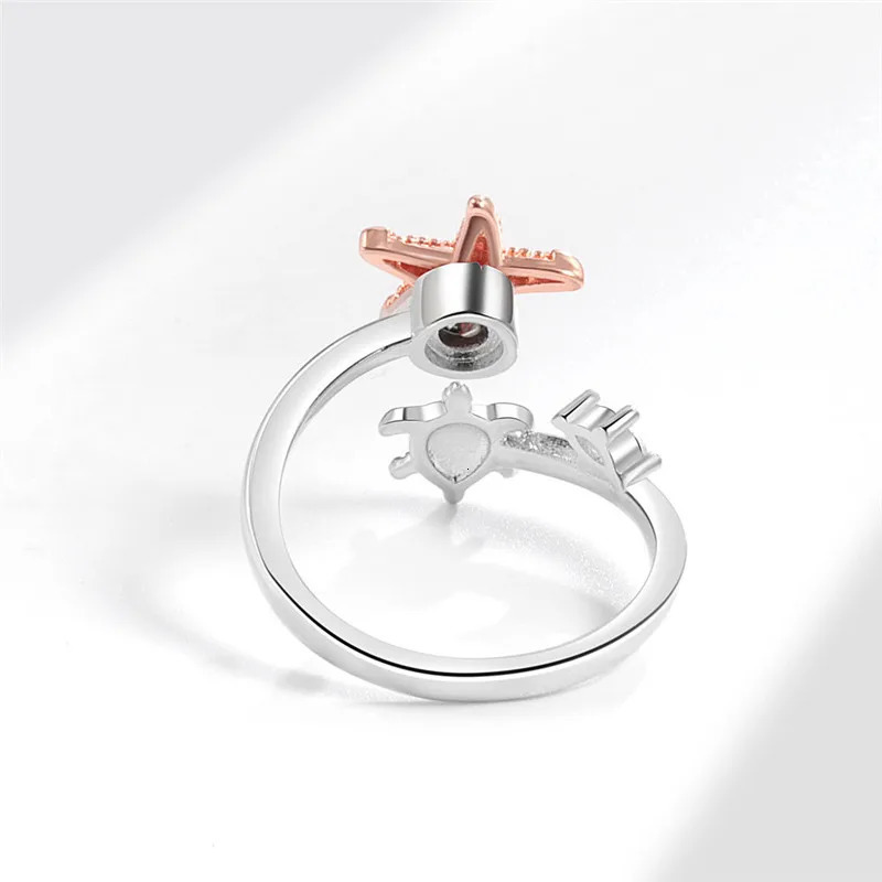 Bohemia Anti Stress Anxiety Fidget Spinner Starfish Turtle Finger Ring for Women Summer Holiday Jewelry Rotating Freely Rings 251113