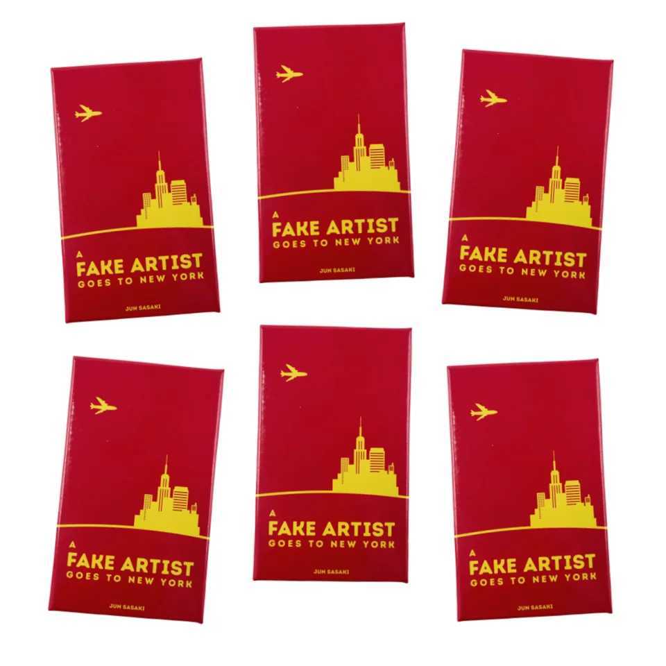 1 Box Fun Games A Fake Artist Goes To New York Board Game Startups Strategy MOON ADVENTURE Maskmen Scout Card Game C251114
