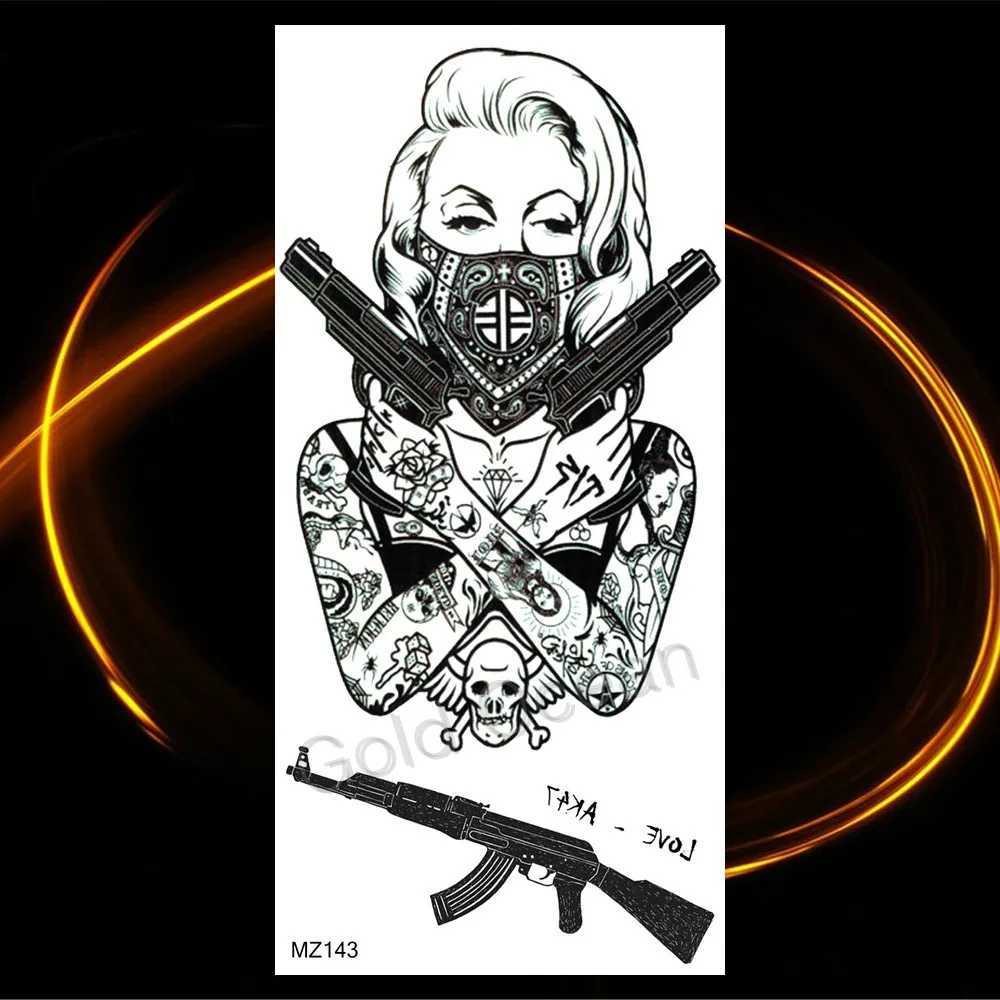 Ferocious Wolf Mens Temporary Tattoo Real Coyote Geometric Tattoo Mountain Dreamcatcher Forest Fake Tattoo WaterproofXJ25414