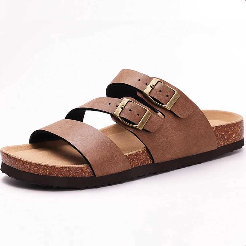 Eyriphy New Clogs Slippers Winter Arch Support Outdoor Open Toe Beach Slides Flat Mule Slipper Fashion Women Cork Sandals Summer W250414