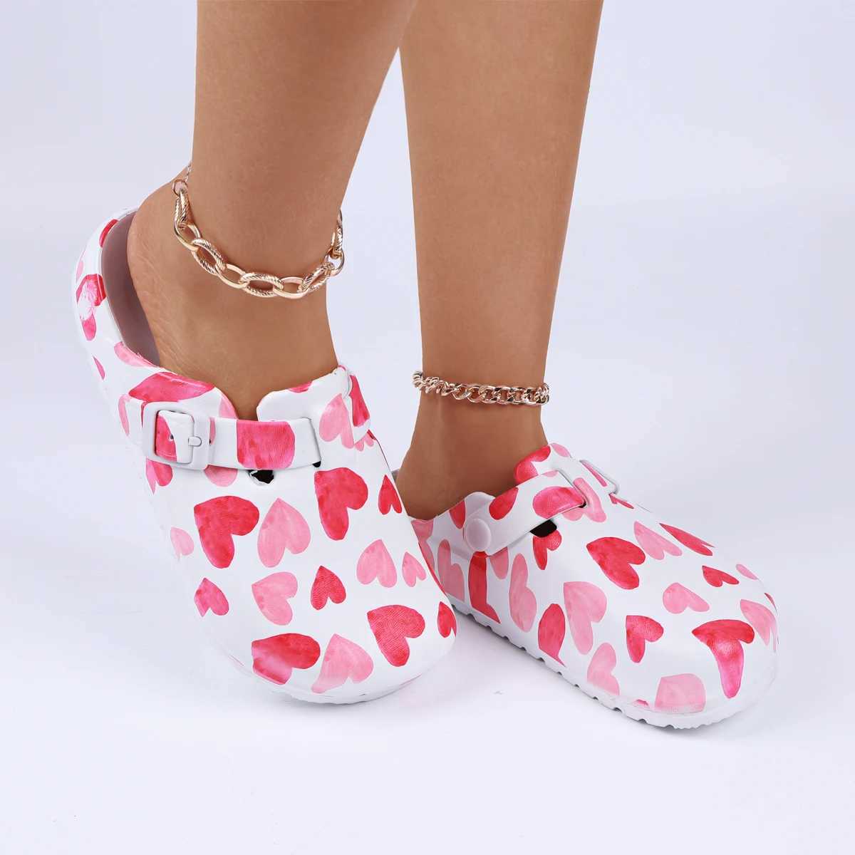 Womens energetic tie dye Clogs comfortable and lightweight EVA slider breathable womens slider all day wearing outdoor activities W250414