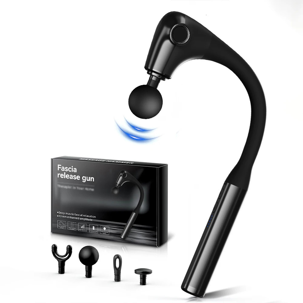 Massage Gun with Extended Handle Revolutionary U-Shaped Back MassagerDeep Relax Body Massager for NeckShoulder Abdomen Leg 250414