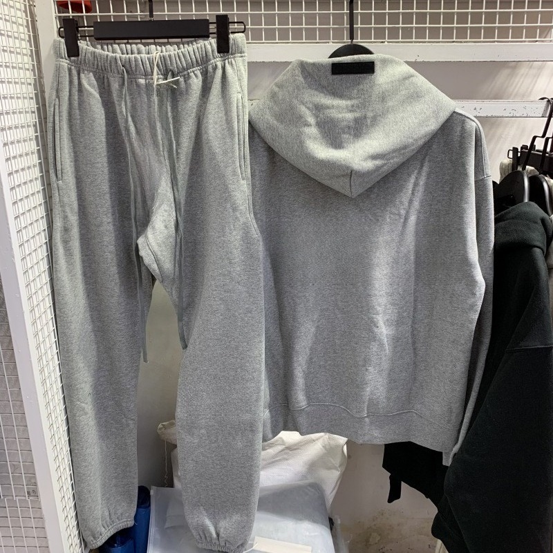 Men's Hoodies Luxury Oversized Two Rows Flocked Letter Logo For Men Brand Design Women's High Street Loose Hoodie Set