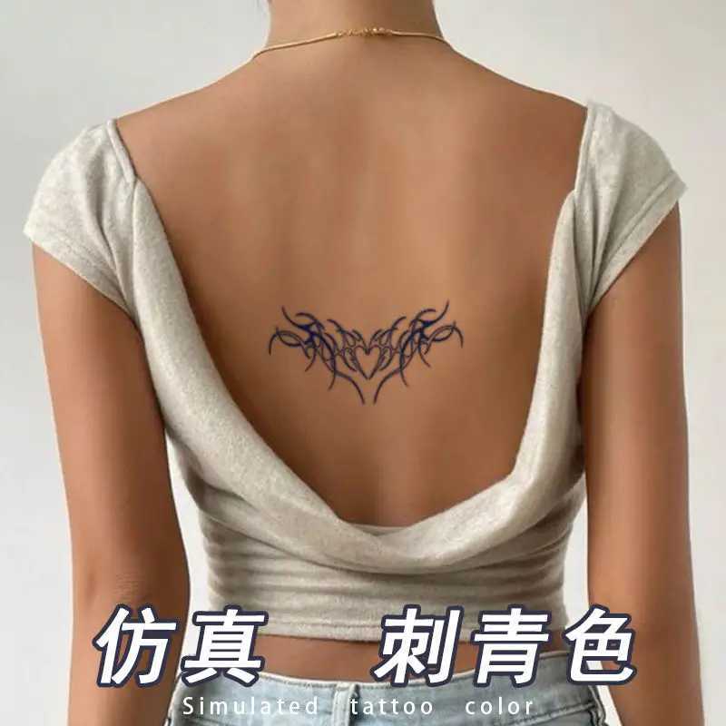 Herbal juice heart-shaped tattoo sticker female arm thickness temporary tattoo waterproof fake tattoo long-lasting sexy tattoo stickerXJ25414