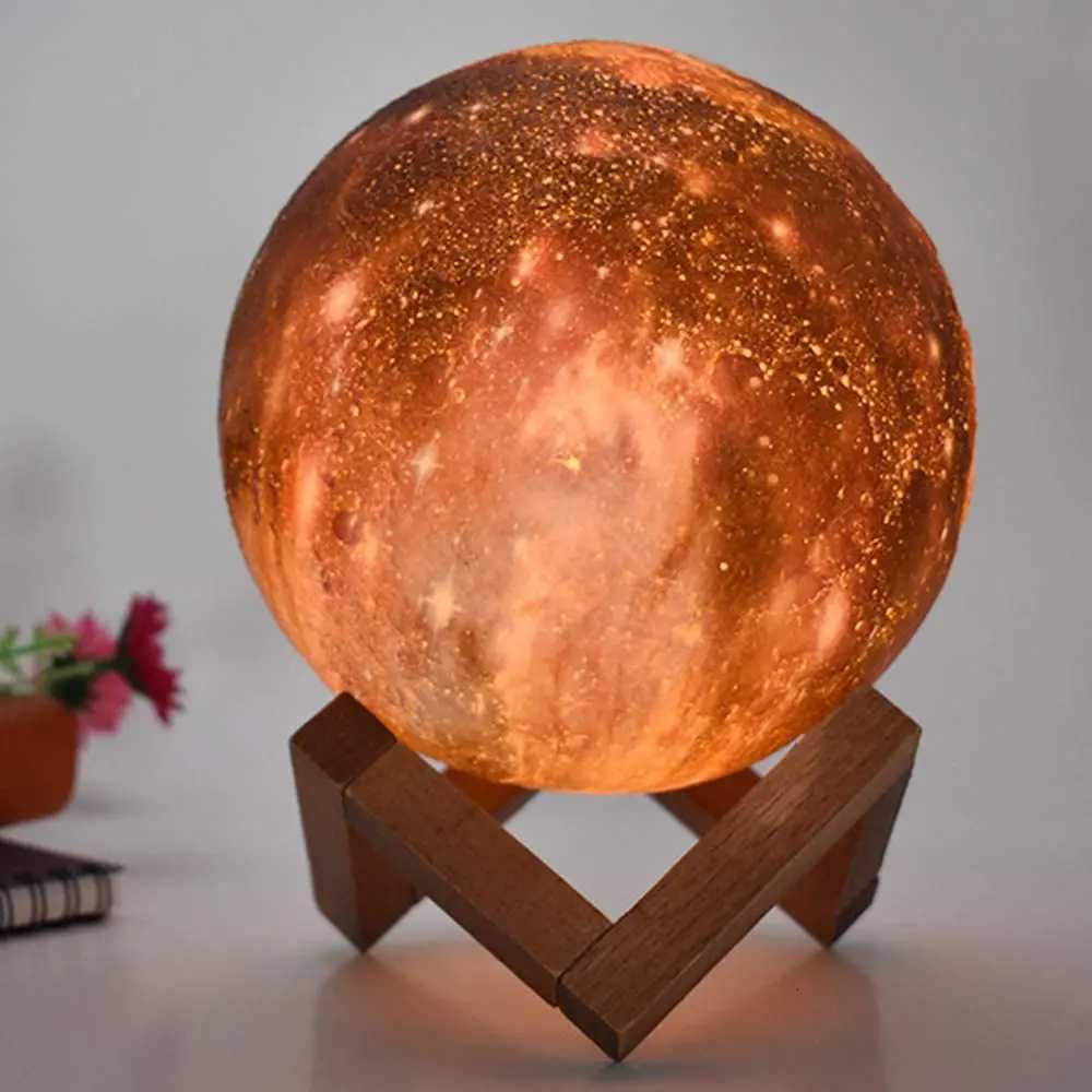 ZK20 3D Printing Moon Lamp Galaxy Moon Light Kids Night Light 16 Color Change Touch Remote Control Galaxy Light Dropshipping M251114