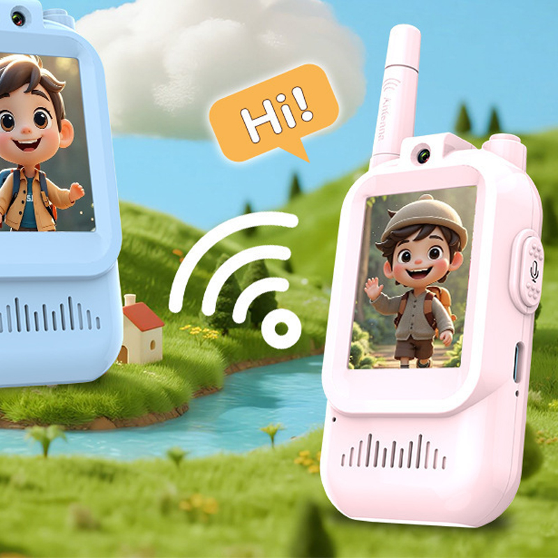 Creative Kids Video Walkie-Talkie 2-Way 1500FT Range Cool Voice Effects for 3-12 Years Old's Christmas Birthday Outdoor