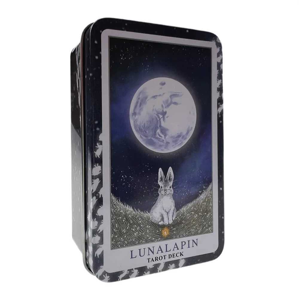 Bunny Tarot high quality tarot cards in Metal Tin Box 10cm6cm board games gold green-plated Edge 78 cards with paper manual C251114