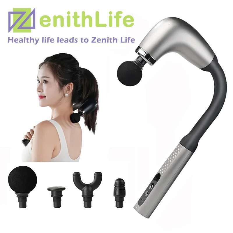 2025 New Smart Curved Hook Massager Massage Electric Fascia Gun Home Handheld Hammer Back Artifact