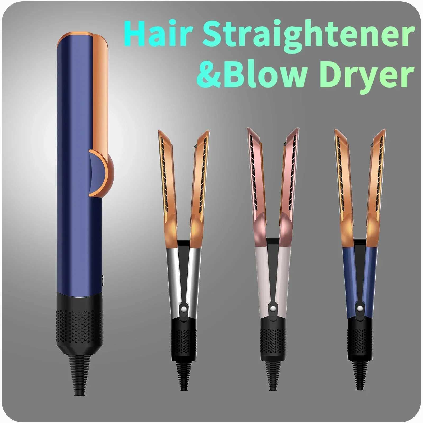 2025 NEW Professional 2 IN 1 Hair Straightener Hair Dryer Heat-Up Hair Flat Iron Negative Ion Iron Long-Lasting Styling Tool X251114