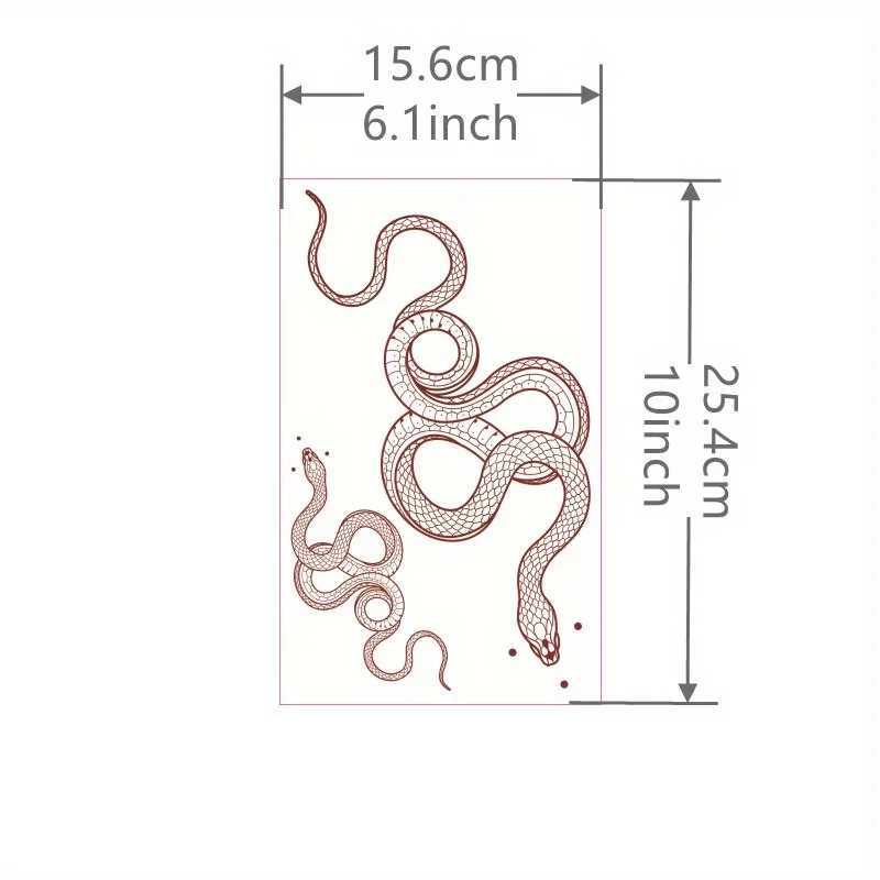 1 Red Snake Tattoo Sticker Temporary Tattoo Waterproof Durable Baby ArtXJ25414