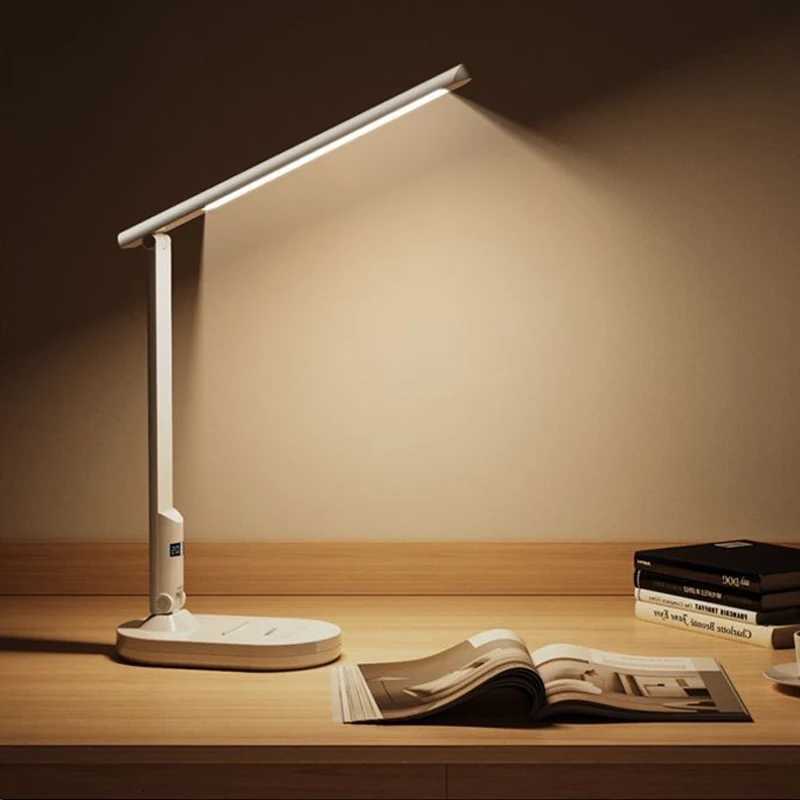 LED Desk Lamp 3 Levels Dimmable Touch Night Light USB Rechargeable Eye Protection Foldable Table Lamp For Bedroom Bedside Desk M251114