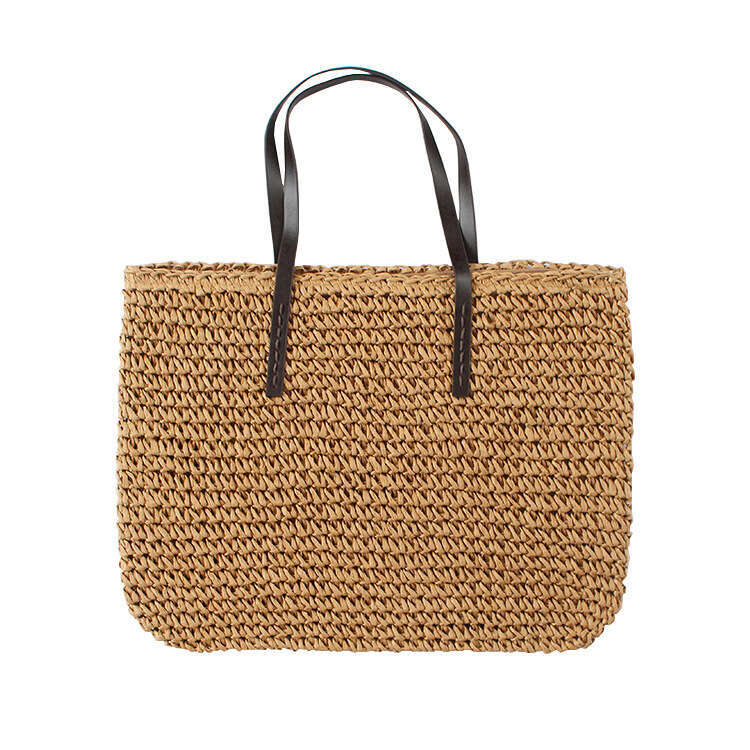 Handmade Beach Bag Grass New Beach Woven Grass Single Shoulder Women's Bags, Japanese And Korean Minimalist Leisure Travel Trend Kq2