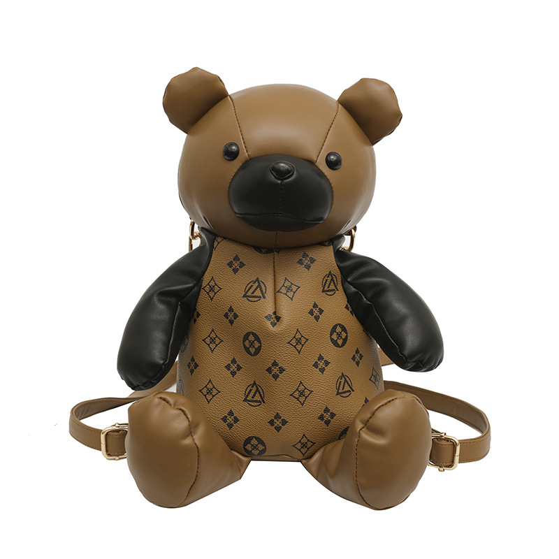 Bestselling New Cute Simple Animal Backpack Minimalist Design Elegant and Versatile Shoulder Bag Free Shipping off White Brown Coffee