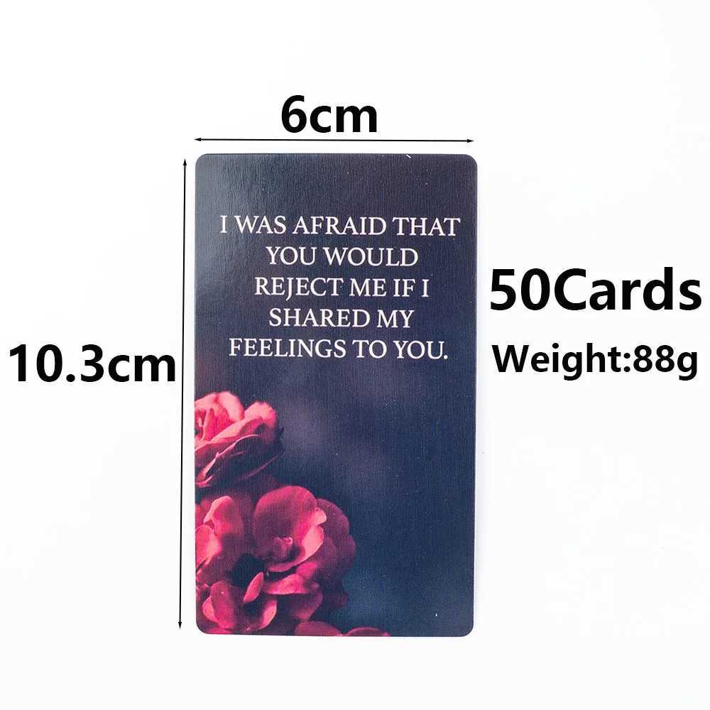 Dark Confession Oracle Cards Twin Flame Oracle Cards Love KeywordsMessages Deck Dark Shadow 50Pcs Cards C251114