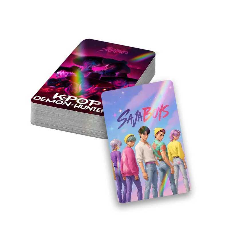 30pcs K-POP Demon Hunters HUNTR/X Saja Boys Holographic LOMO Cards Set - Double Sided HD Photocards with Stickers Anime Colle C251114