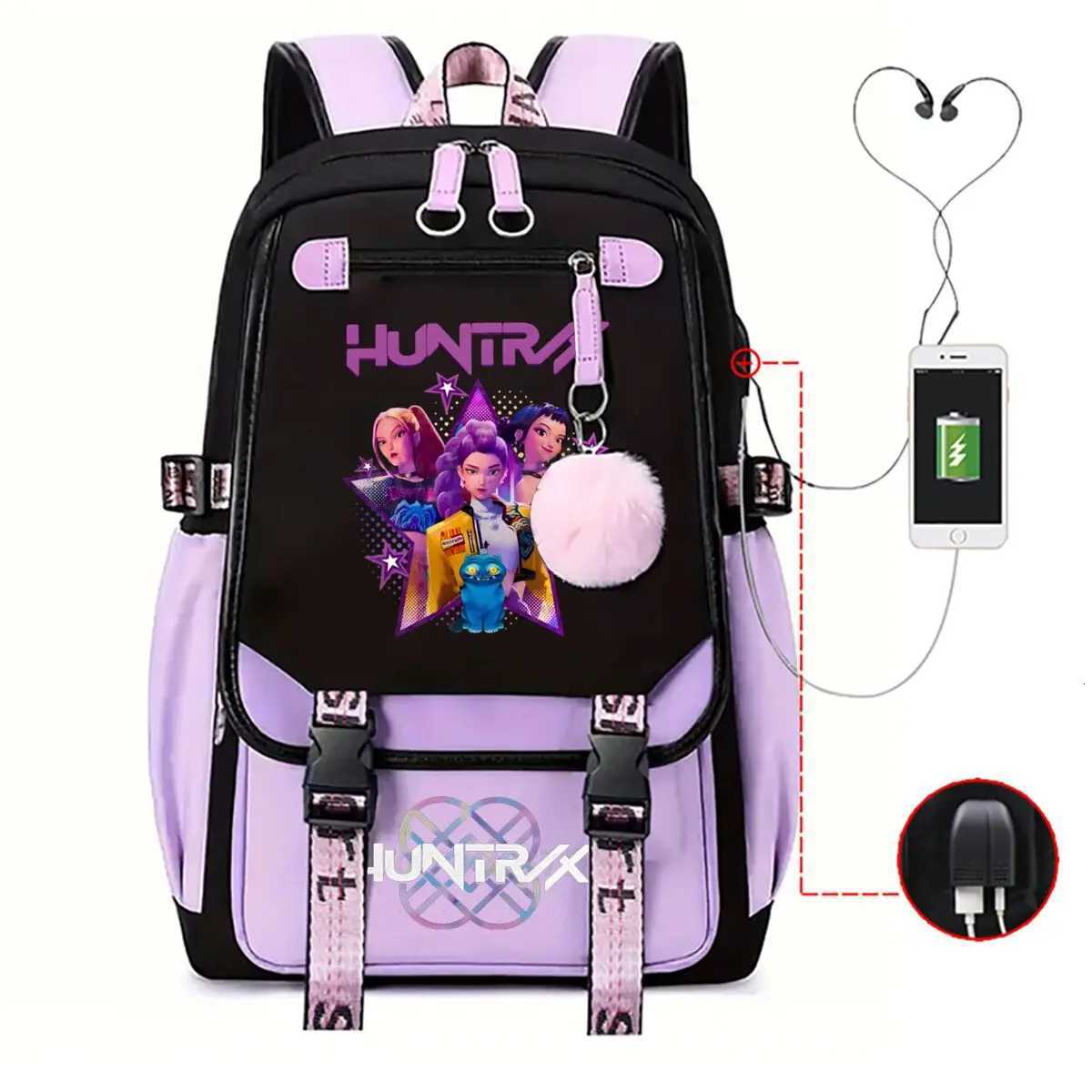 School Backpack for Students KPop Movie Daily Bagpack 2025 Hot Movie Print Backpacks for Girl Boy Laptop Usb Port BagW251113