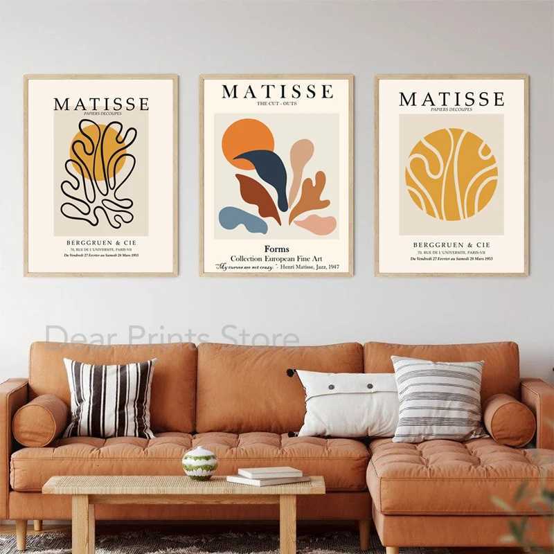 Henri Matisse Artwork Exhibition Posters and Prints Gallery Wall Art Canvas Painting Museum Wall Pictures for Living Room DecorM251114