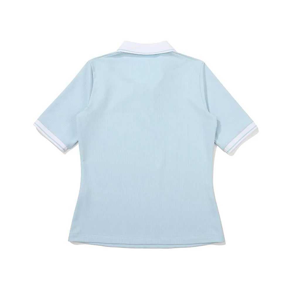 2025 Spring/Summer Korean Golf Womens Clothing Ultra Thin Short Sleeve T-shirt Polo Shirt High Elasticity Sports and Leisure W250414