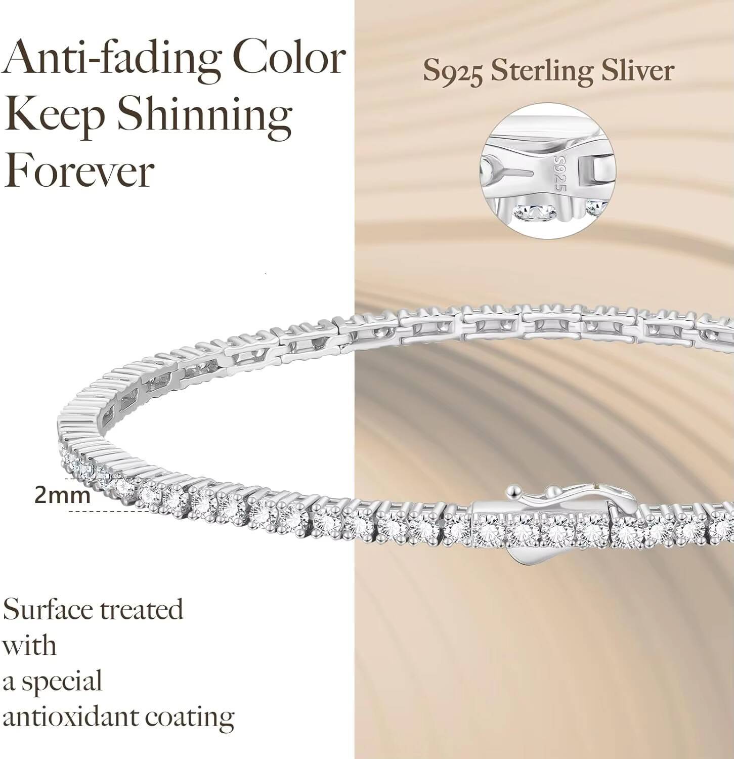 2Mm 3Mm 5Mm 14K 18K 925 Silver Hip Hop Big Oval Baguette Lab Diamond Vvs Cluster Moissanite Tennis Chain Bracelet