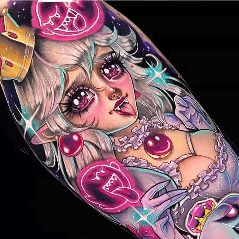 Halloween dark manga evil Kawakami Tomie double-sided girl waterproof temporary fake tattoo sticker sleeve anime tattooXJ25414