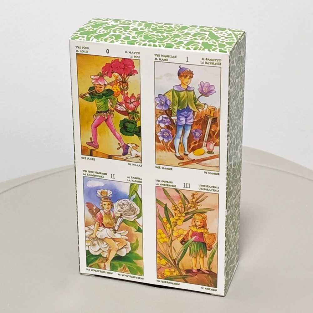 127cm The Spirit of Flowers Tarot Deck 78 Pcs Delicate Lovely Tarot Cards Printed on 350GSM Double-embossed Cardstock C251114