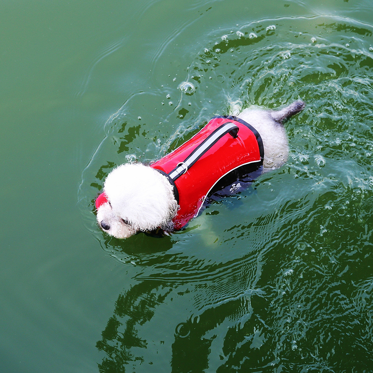 Dog Clothes Outdoor Gear Dog Life Jacket with Adjustable Buckle and Rescue Handle, Puppy Life Vest with Chin Float, Swim Water Vest for Small Medium a