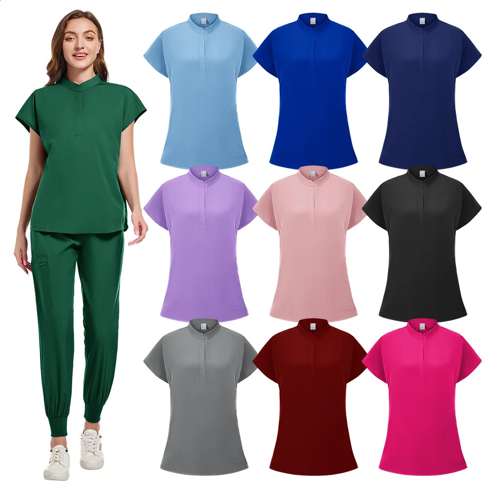 Operating Room Nursing Uniforms Scrub Set Performance Stretch Top and Pant Doctor Nurse Outfit Scrubs Uniform 250411