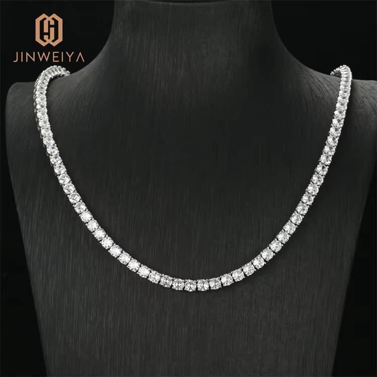 JWY Mens Fashionable Hip Hop Brass Cuban Link Chain Necklace Stylish Gold Plated Jewelry with Zircon Main Stone