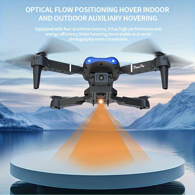 E99PRO Foldable Drone With Screen Remote Controller Dual Cameras & Optical Flow | Smart Follow, Trajectory Flight, Full Accessories Included, Outdoor 