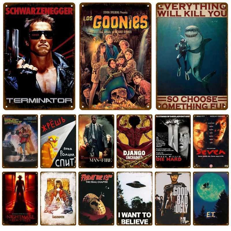 Vintage Metal Sign Movie Retro Tin Sign Aesthetic Living Room Metal Wall Decor Decoration Cinema Industrial Deco Films PosterM251114