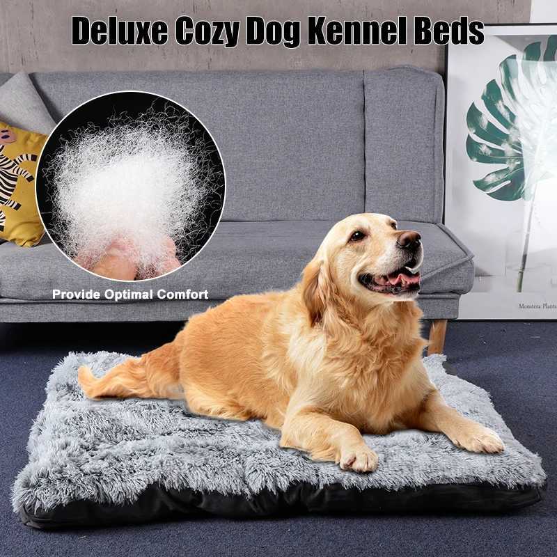 Luxurious fluffy pet bed comfortable pet dog box pad suitable for small and medium-sized dog pads anti slip bottom pet products and small dog mattress