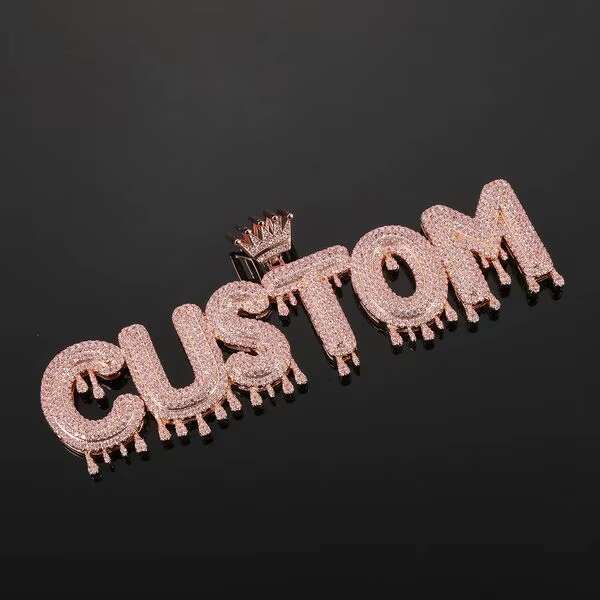 De GRA Certificate Pure Sier VVSMossinate Iced Jewelry Initial Moissanite Pendant Necklace